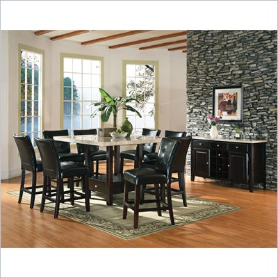 Steve Silver Company Monarch 7 Piece 54 Inch Counter Storage Dining Set (Free Chair Included)