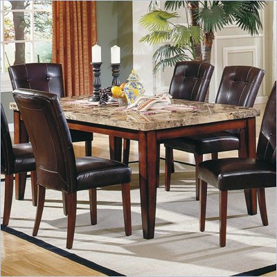 Steve Silver Company Montibello Rectangular Casual Dining Table in Rich Cherry Finish