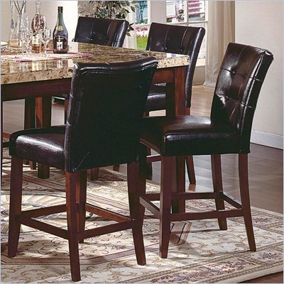 Steve Silver Company Montibello Counter Height Side Chair in Dark Brown