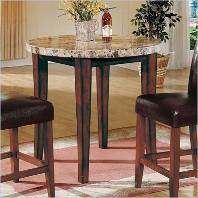 Steve Silver Company Montibello Round Counter Height Table in Rich Cherry Finish
