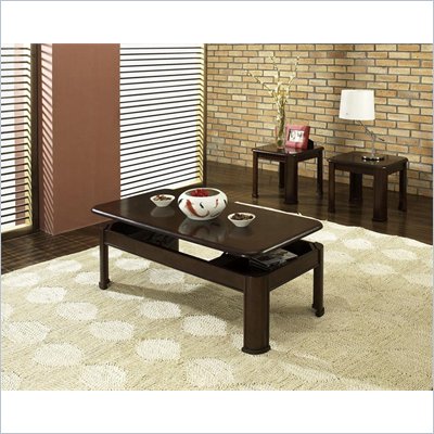 Steve Silver Company Nero 3 Piece Coffee Table Set in Espresso