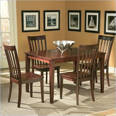 Steve Silver Company Newport Espresso Dining Table and 4 Chairs Set