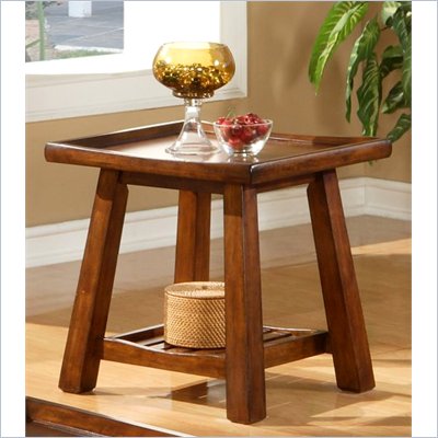 Steve Silver Company Noma End Table in Cherry Finish
