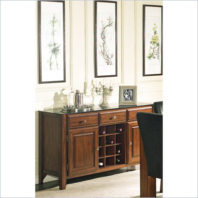 Steve Silver Company Onyx  Glass Top Server