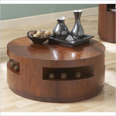 Steve Silver Company Orbit Cocktail Table with Casters in Cherry