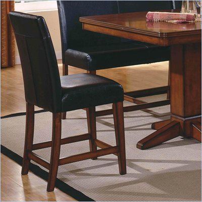 Steve Silver Company Plato 24" Counter Height Parson Chair in Black