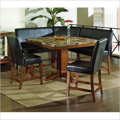 Steve Silver Company Plato Sectional Faux Marble Counter Table