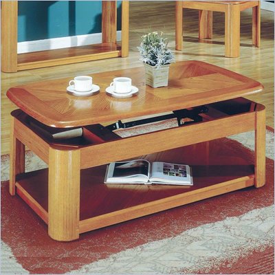 Steve Silver Company Primo Rectangular Lift-Top Oak Coffee Table with Casters