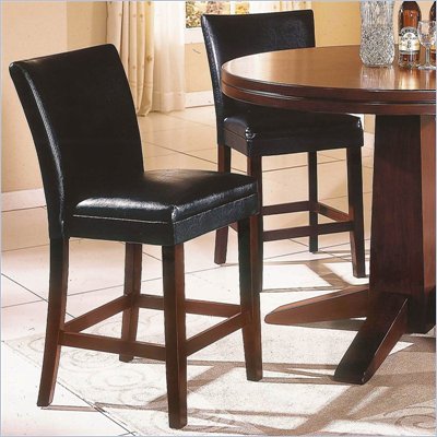 Steve Silver Company Serena Black Vinyl Counter Height Parson Chair