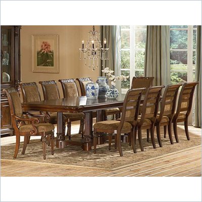 Steve Silver Company Sonoma Double Pedestal Table with Two 18 Inch Leaves