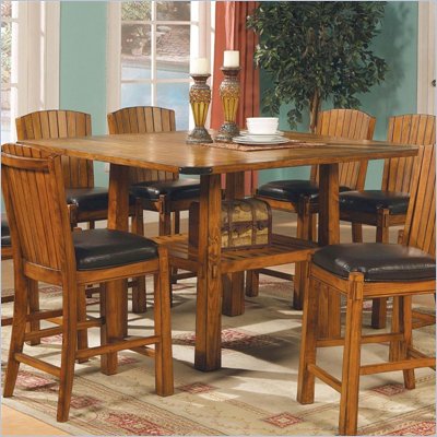 Steve Silver Spruce Warm Oak Counter Height Dining Table in Warm Oak Finish