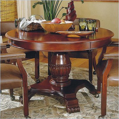 Steve Silver Company Tournament 48" Wood Round Casual Dining Table in Cherry Finish