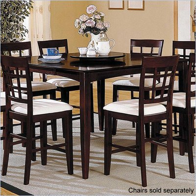 Steve Silver Company Waffle Counter Height Dining Table in Mahogany and Cherry