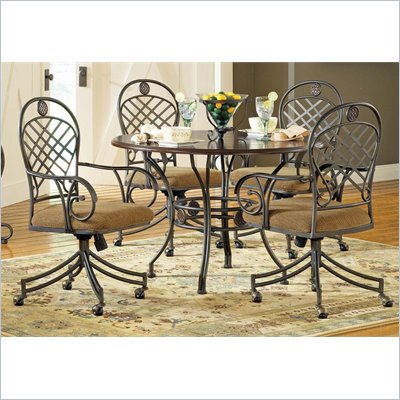 Steve Silver Company Wimberly 45 Inch Round Table in Dark Cherry