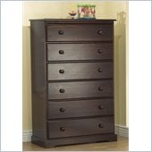 Sorelle Sophia Solid Pine 6 Drawer Chest in Espresso