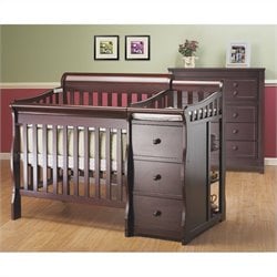 Sorelle Newport 3 in 1 Mini Convertible Porta Crib and Changer Combo in Merlot Best Price