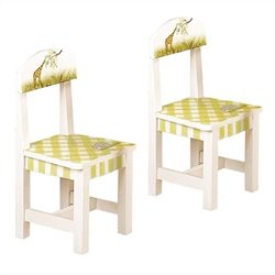 Teamson Kids Alphabet Hand Painted Animals Kids Chair (Set Of 2)