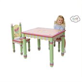 Teamson Kids Magic Garden Hand Painted Kids Table and Chair Set