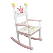 Teamson Kids Princess & Frog Crown Hand Painted Kids Rocker
