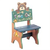 Teamson Kids Safari Hand Made & Painted Bear Themed Kids Time Out Chair