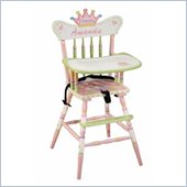 Teamson Kids Sunny Safari Hand Painted Princess Wood Baby High Chair