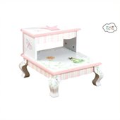 Teamson Kids Princess & Frog Crown Hand Painted Kids Step Stool