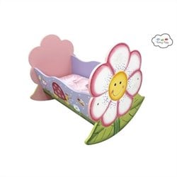 Teamson Kids Magic Garden Rocking Doll Furniture Bed