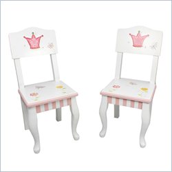 Teamson Kids Princess & Frog Hand Painted Set of 2 Kids Chairs