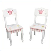 Teamson Kids Princess & Frog Hand Painted Set of 2 Kids Chairs