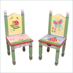 Teamson Kids Magic Garden Hand Painted Set of 2 Kids Chairs