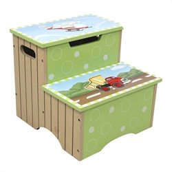 Teamson Kids Transportation Hand Painted Step Stool