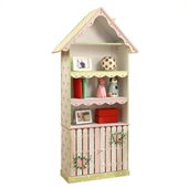 Teamson Kids Bookcase with Cabinet in Crackle Rose