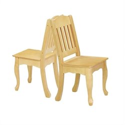 Teamson Kids Children's Windsor Chairs Set of 2  in Natural