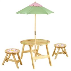 Teamson Kids Magic Garden Outdoor Table and 2 Chair Set