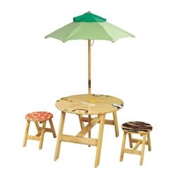 Teamson Kids Sunny Safari Outdoor Table and 2 Chairs Set