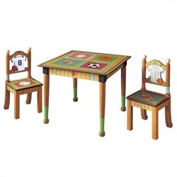 Teamson Kids Little Sports Fan Table with 2 Chairs Set