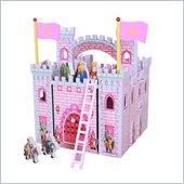 Teamson Kids Hand Carry Castle with Figurines in Pink