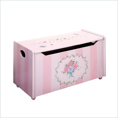 Teamson Kids Bouquet Hand Painted Girl's Toy Chest/Box