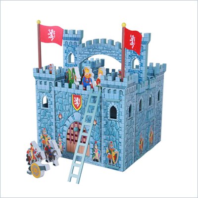 Teamson Kids Hand Carry Castle with Figurines in Blue