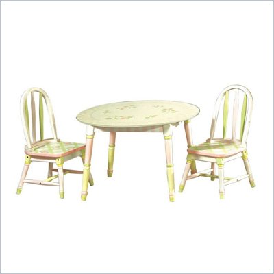 Teamson Kids Hand Painted Kids Table in Pink Crackle Finish