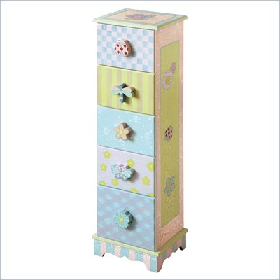Teamson Kids Crackled Finish 5-Drawer Cabinet