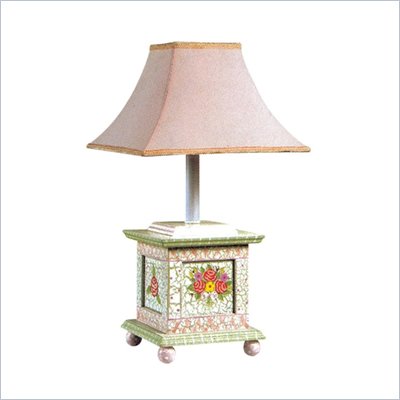 Teamson Design Hand Painted Girl's Desk Lamp in Crackle Finish