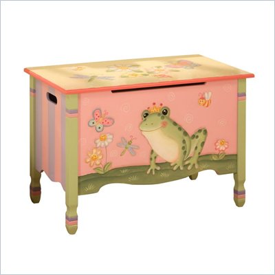 Teamson Kids Magic Garden Hand Painted Kids Toy Chest/Box