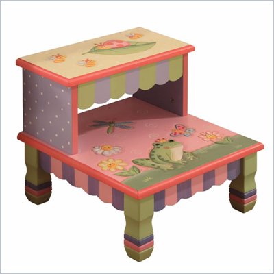 Teamson Kids Magic Garden Hand Painted Kids Step Stool