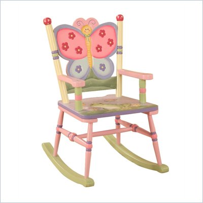 Teamson Kids Magic Garden Hand Painted Kids Rocking Chair