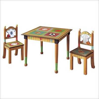 Teamson Kids Little Sports Fan Table with 2 Chairs Set  