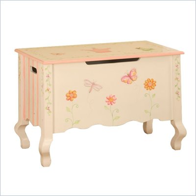 Teamson Kids Princess & Frog Hand Painted Kids Toy Chest/Box