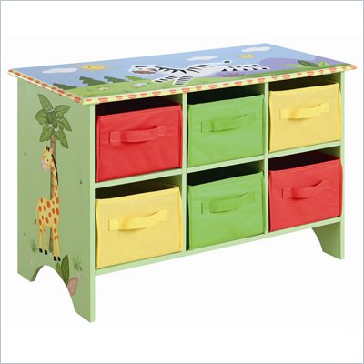 Teamson Kids Sunny Safari Storage Cubby Base Set