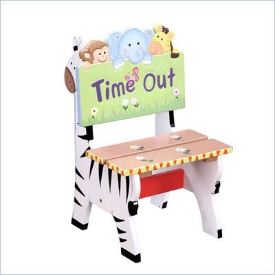 Teamson Kids Sunny Safari Hand Painted Kids Time Out Chair