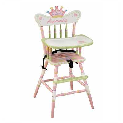Sunny Designs Furniture on Teamson Kids Sunny Safari Hand Painted Princess Wood Baby High Chair